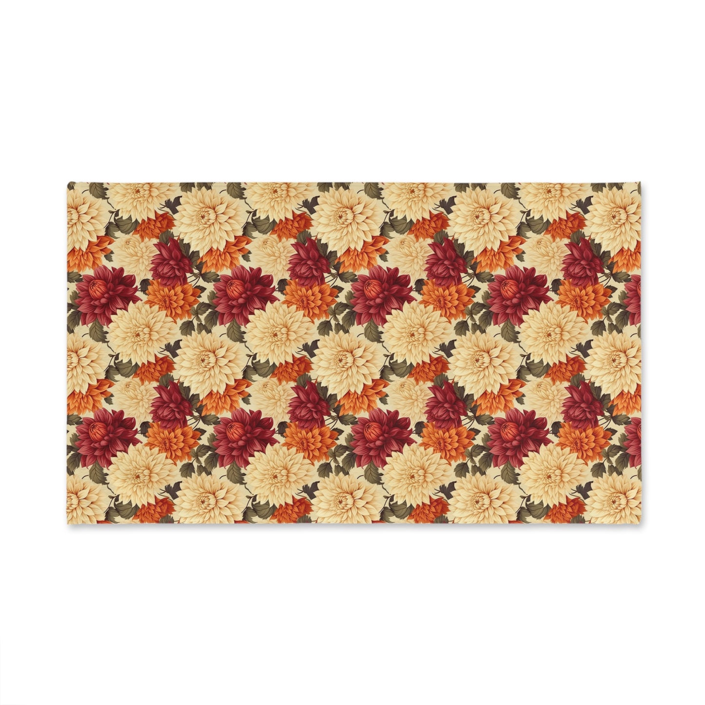 Autumn Dahlia Pattern Soft Hand Towel T00056