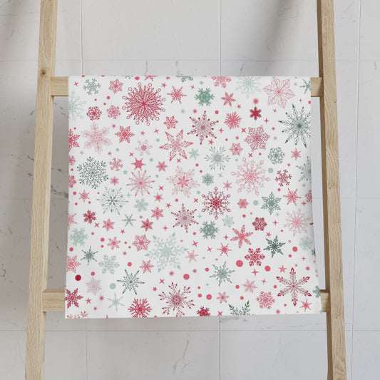 Christmas Snowflakes Pattern Soft Hand Towel T00093