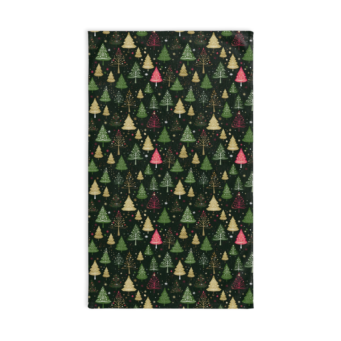 Retro Christmas Trees Pattern Soft Hand Towel T00121