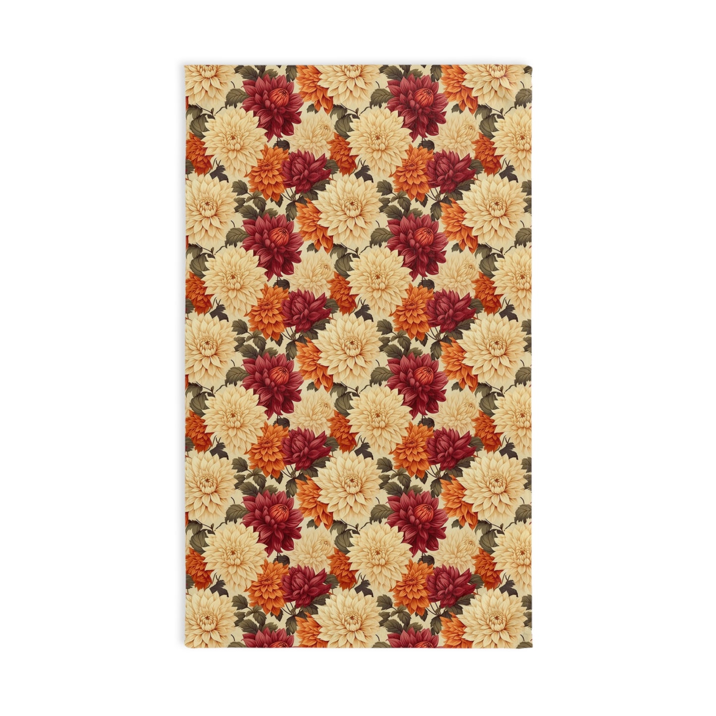 Autumn Dahlia Pattern Soft Hand Towel T00056