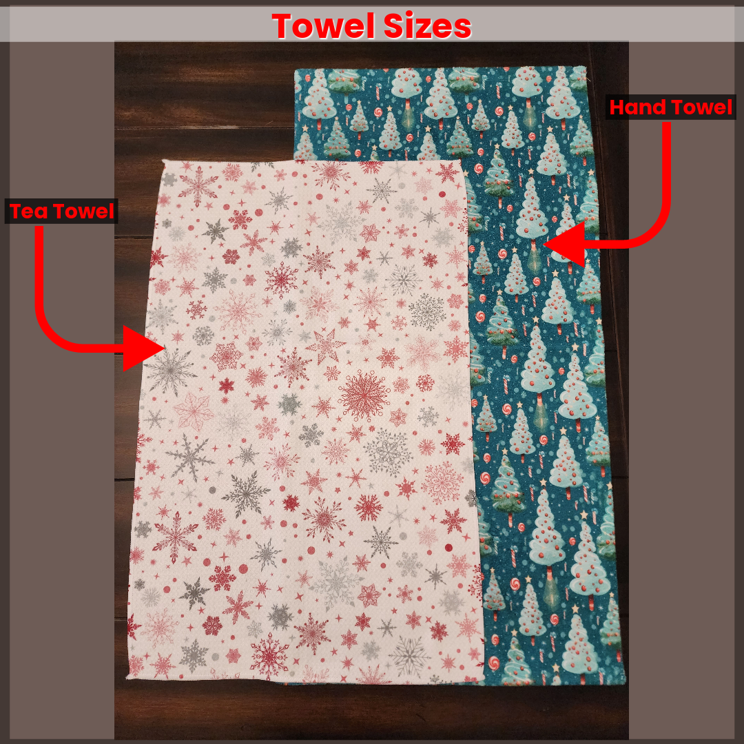 Retro Christmas Trees Pattern Soft Hand Towel T00121