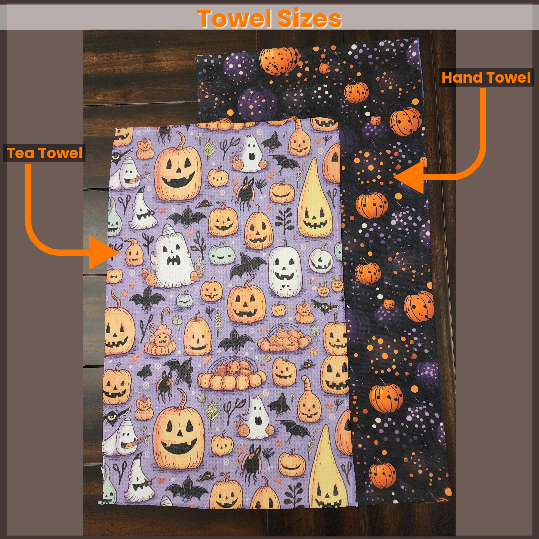 Autumn Dahlia Pattern Soft Hand Towel T00056