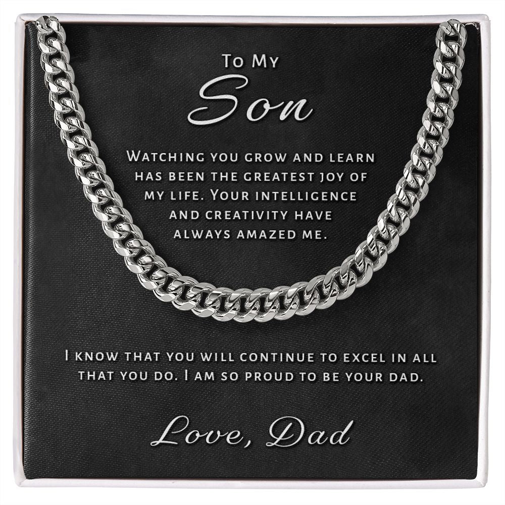 Gift for Son From Dad - Greatest Joy Cuban Link Chain