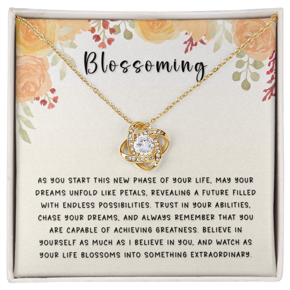 Encouragement Gift - Blossoming Love Knot Necklace