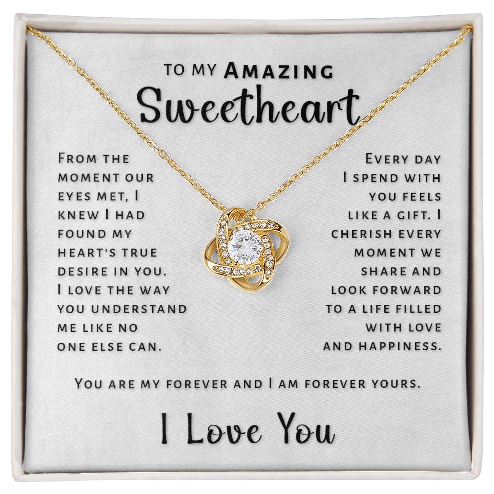 Gift For Sweetheart - My Forever Love Knot Necklace