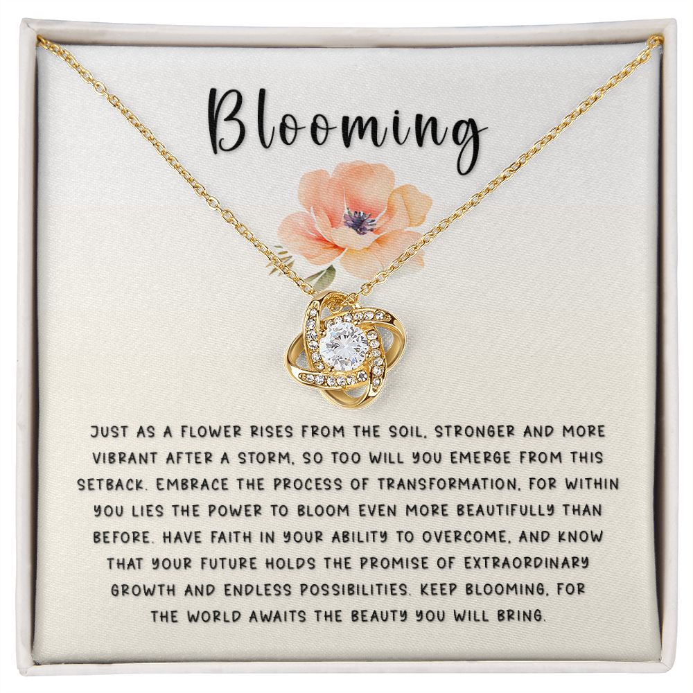 Encouragement Gift - Blooming Love Knot Necklace