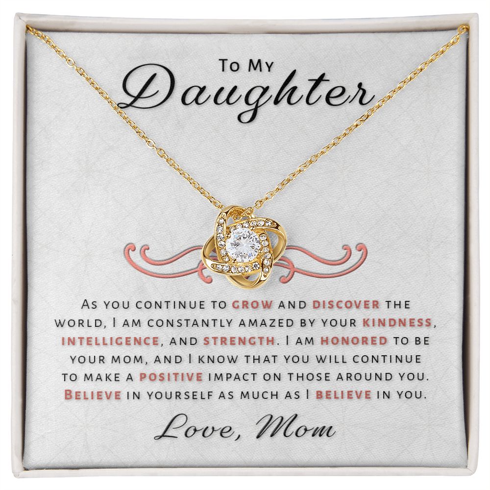 Gift for Daughter From Mom - Honored Love Knot Necklace