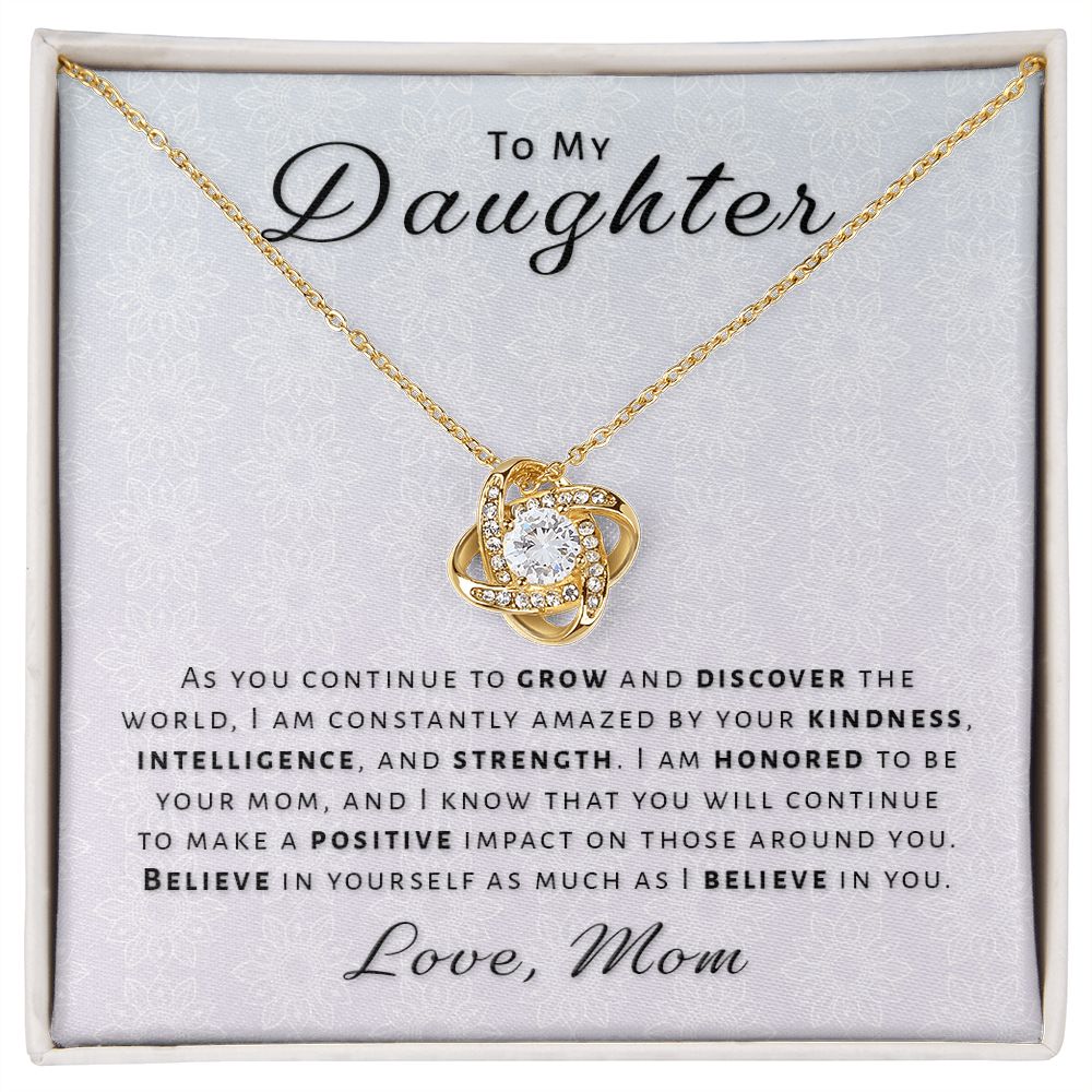 Gift for Daughter From Mom - Honored Love Knot Necklace