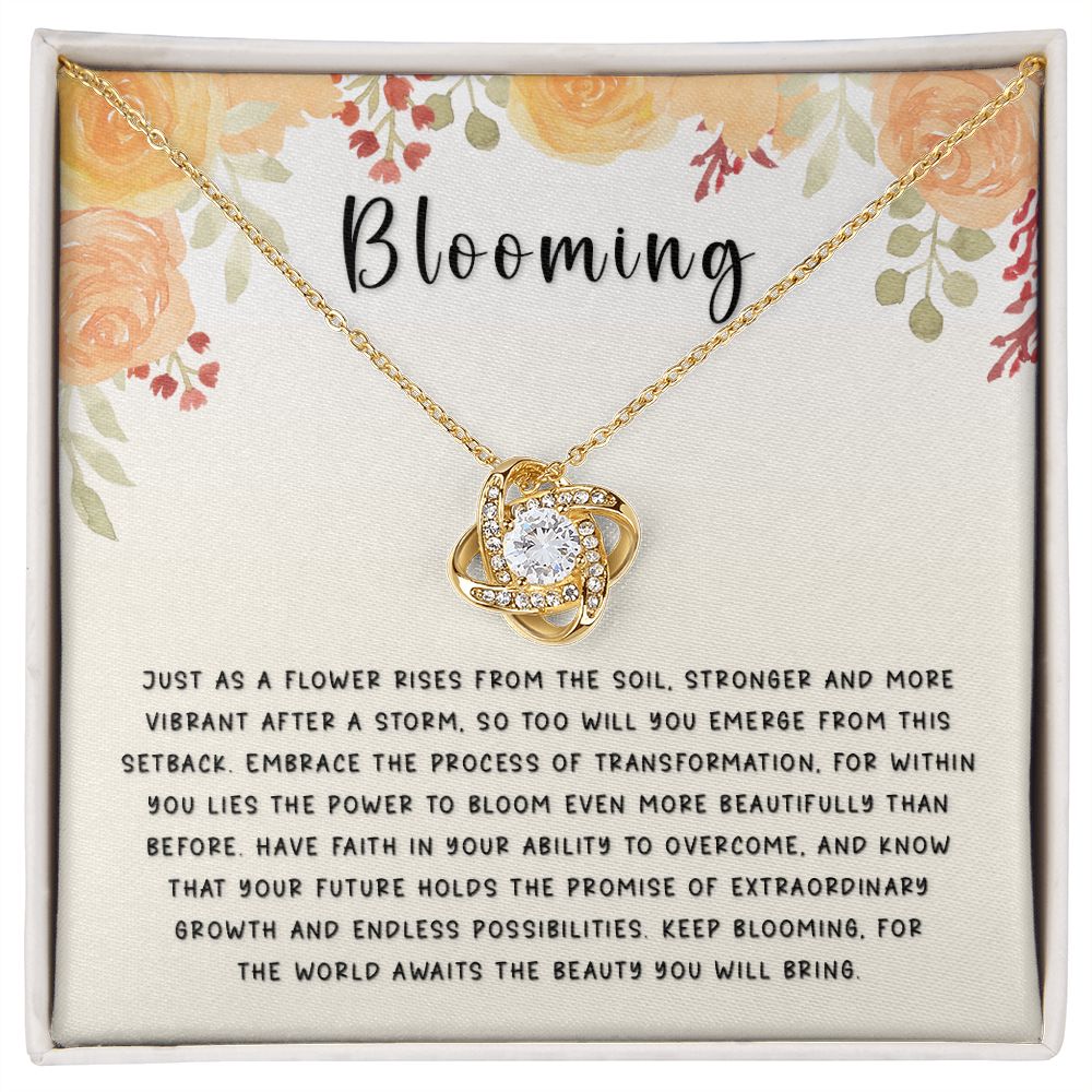 Encouragement Gift - Blooming Love Knot Necklace