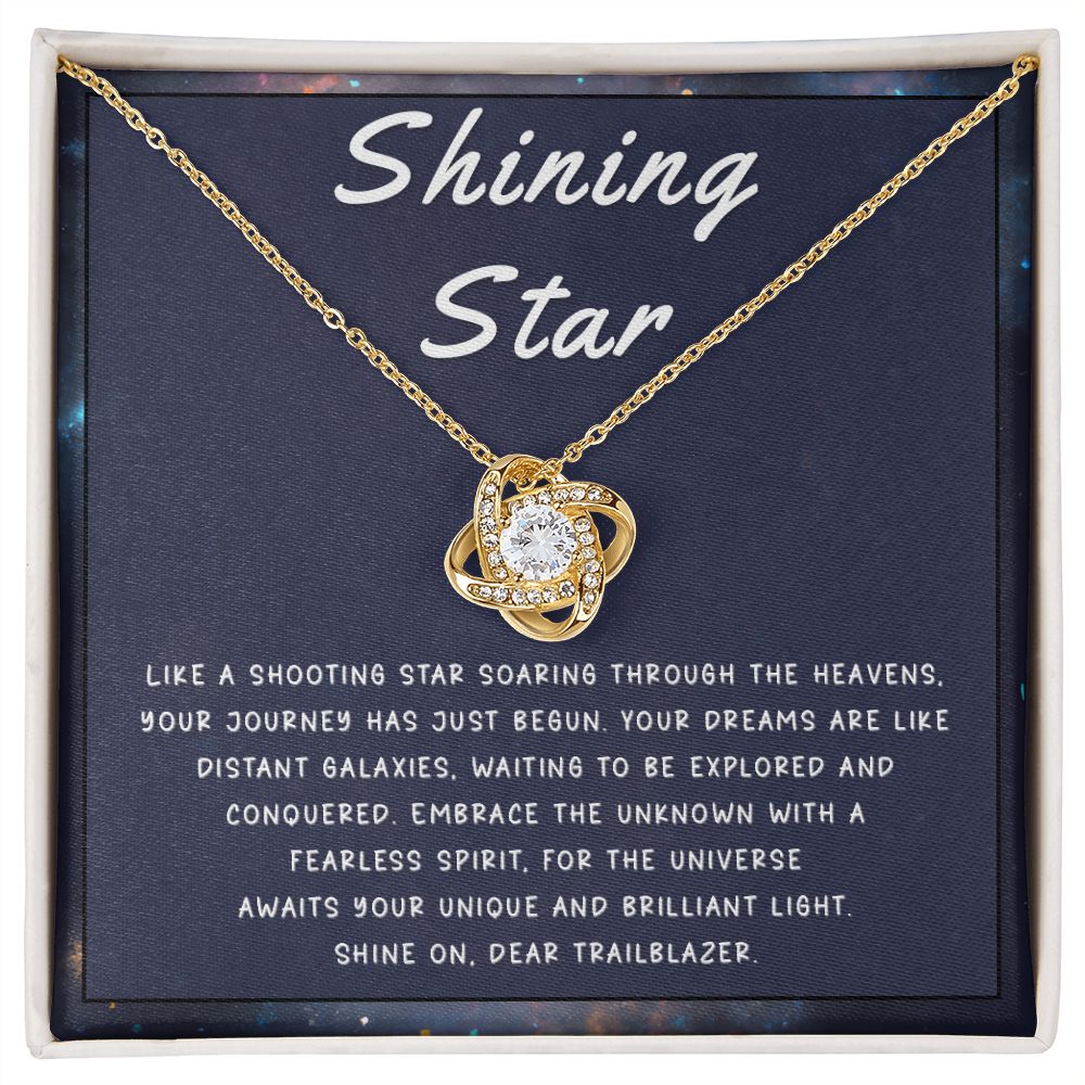 Encouragement Gift - Shining Star Love Knot Necklace