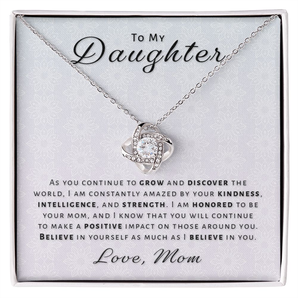 Gift for Daughter From Mom - Honored Love Knot Necklace