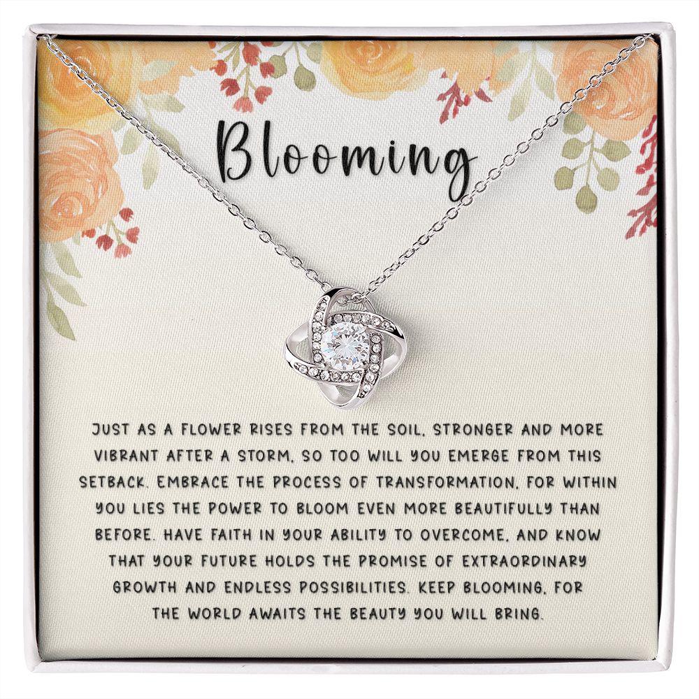 Encouragement Gift - Blooming Love Knot Necklace