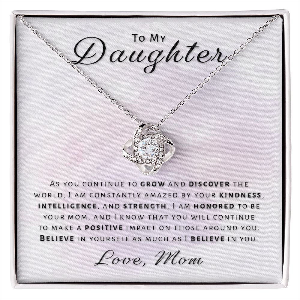 Gift for Daughter From Mom - Honored Love Knot Necklace