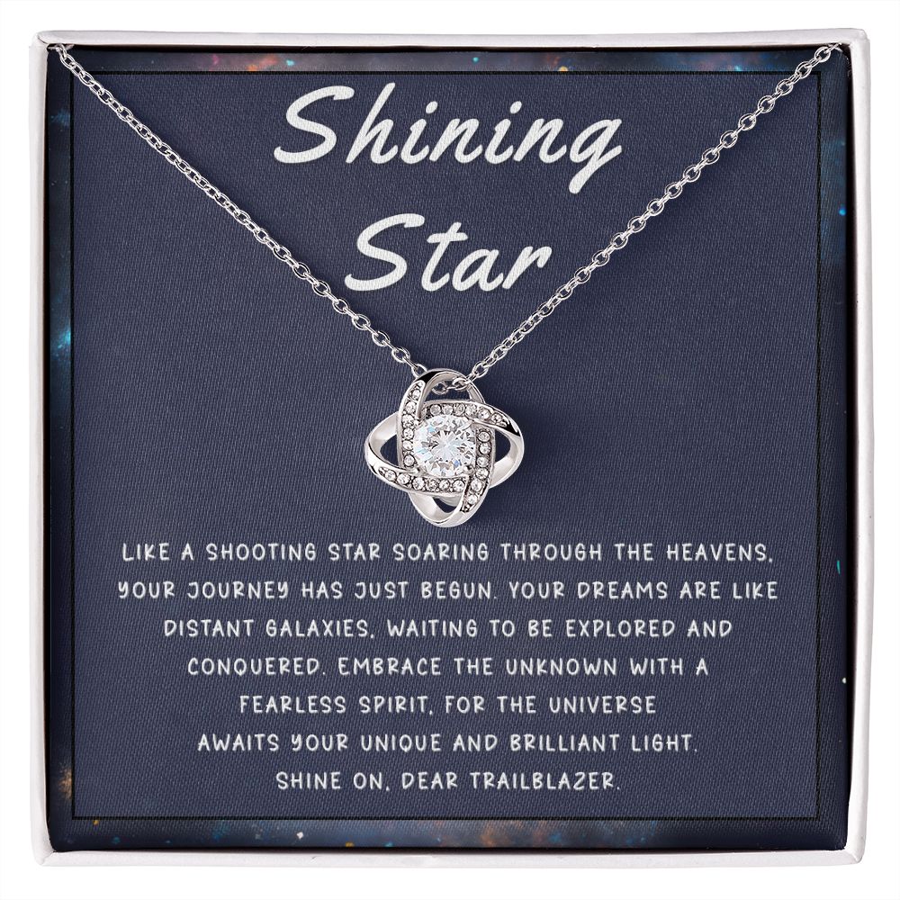 Encouragement Gift - Shining Star Love Knot Necklace