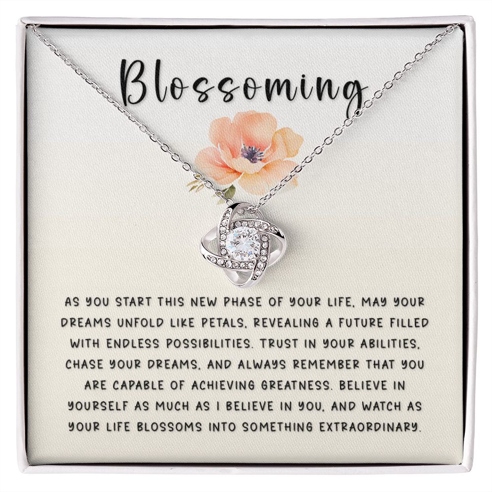 Encouragement Gift - Blossoming Love Knot Necklace