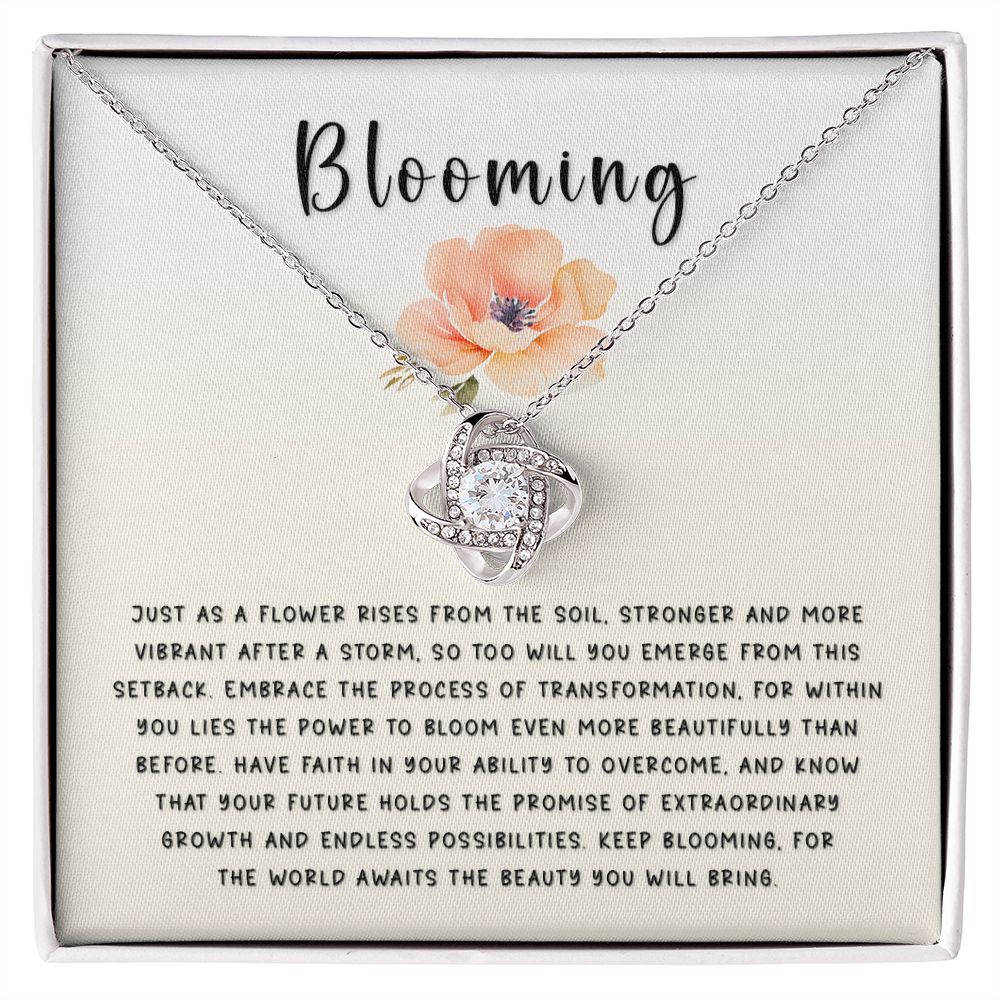 Encouragement Gift - Blooming Love Knot Necklace