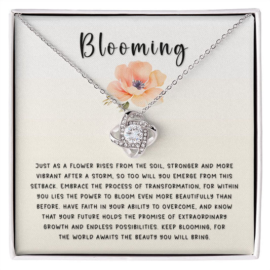 Encouragement Gift - Blooming Love Knot Necklace