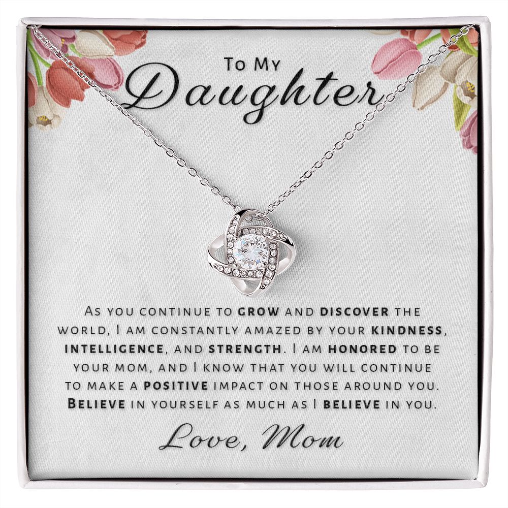 Gift for Daughter From Mom - Honored Love Knot Necklace