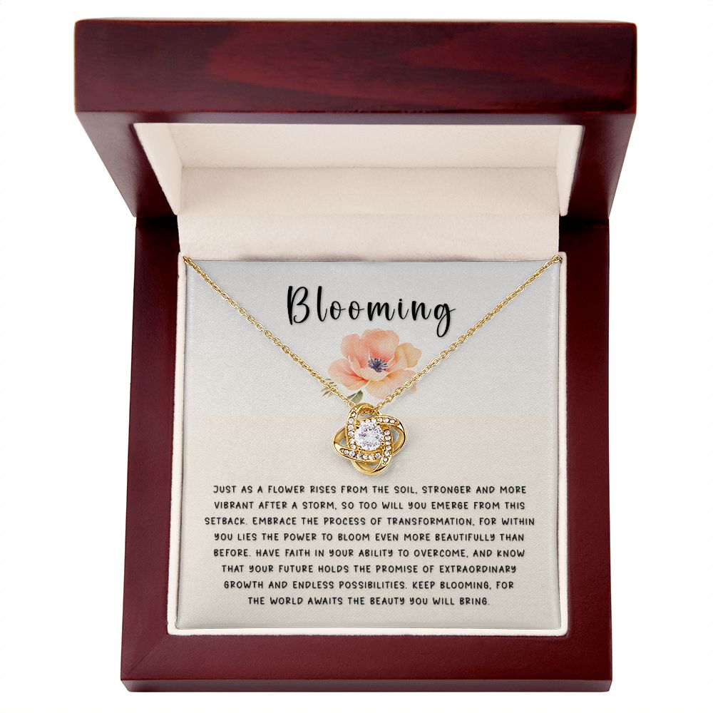 Encouragement Gift - Blooming Love Knot Necklace