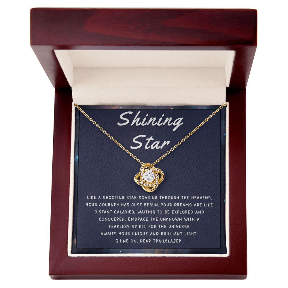 Encouragement Gift - Shining Star Love Knot Necklace