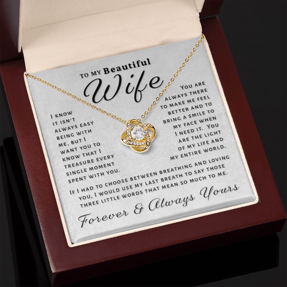 Gift For Wife - My Last Breath Love Knot Necklace