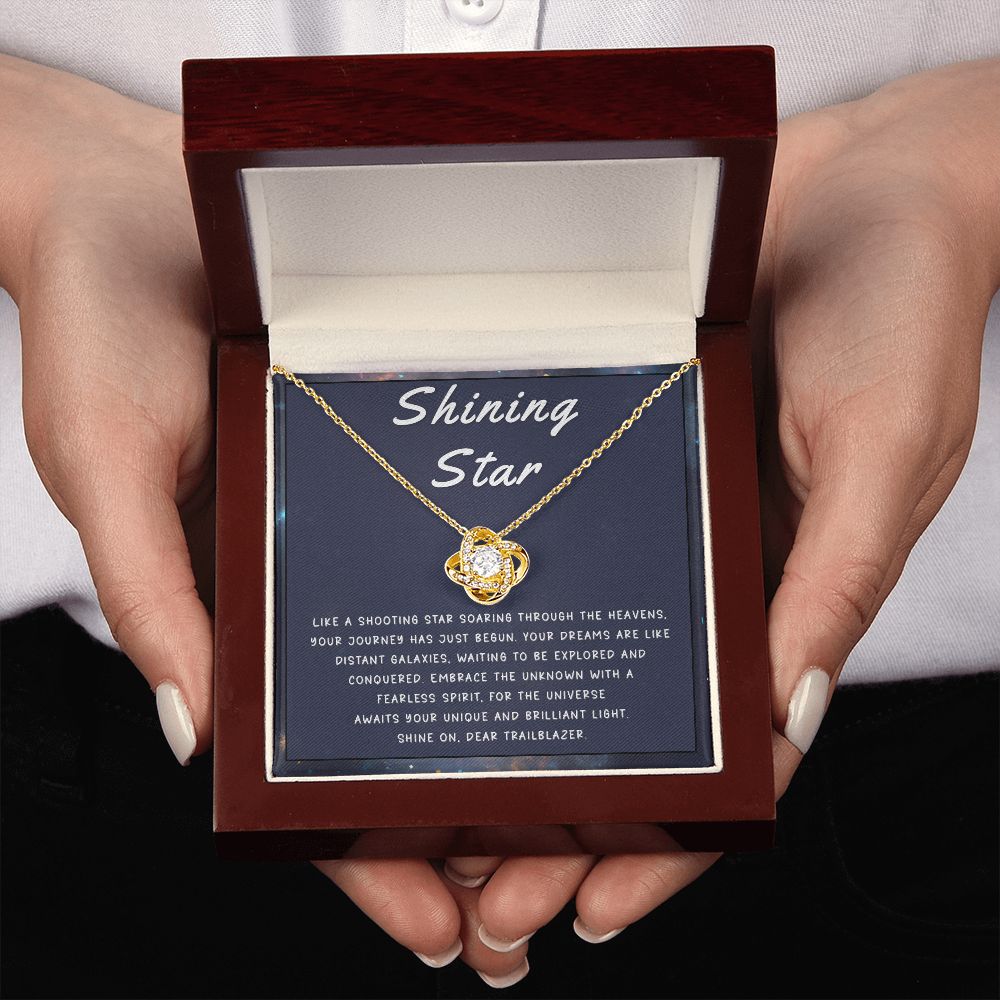 Encouragement Gift - Shining Star Love Knot Necklace