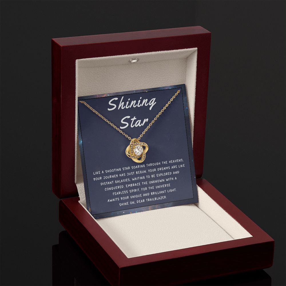 Encouragement Gift - Shining Star Love Knot Necklace