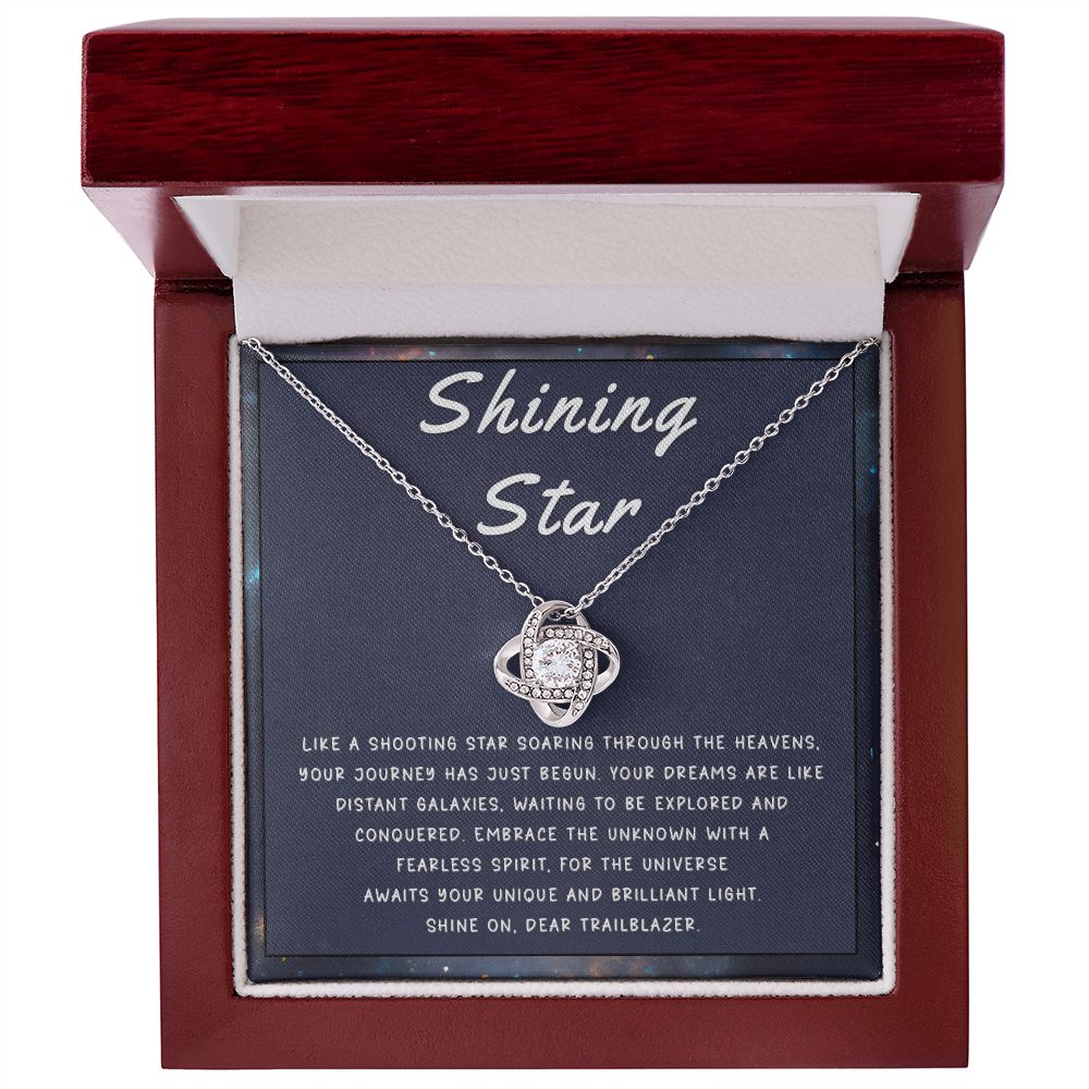 Encouragement Gift - Shining Star Love Knot Necklace