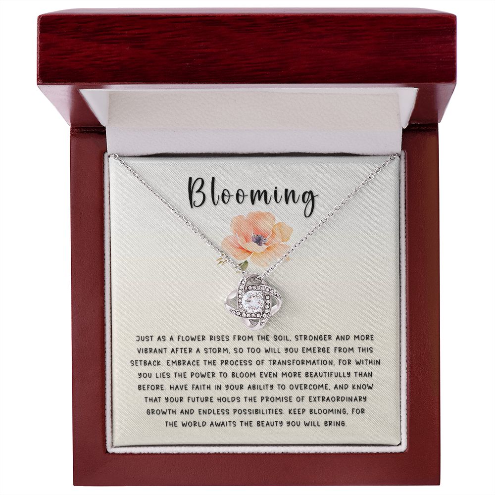 Encouragement Gift - Blooming Love Knot Necklace