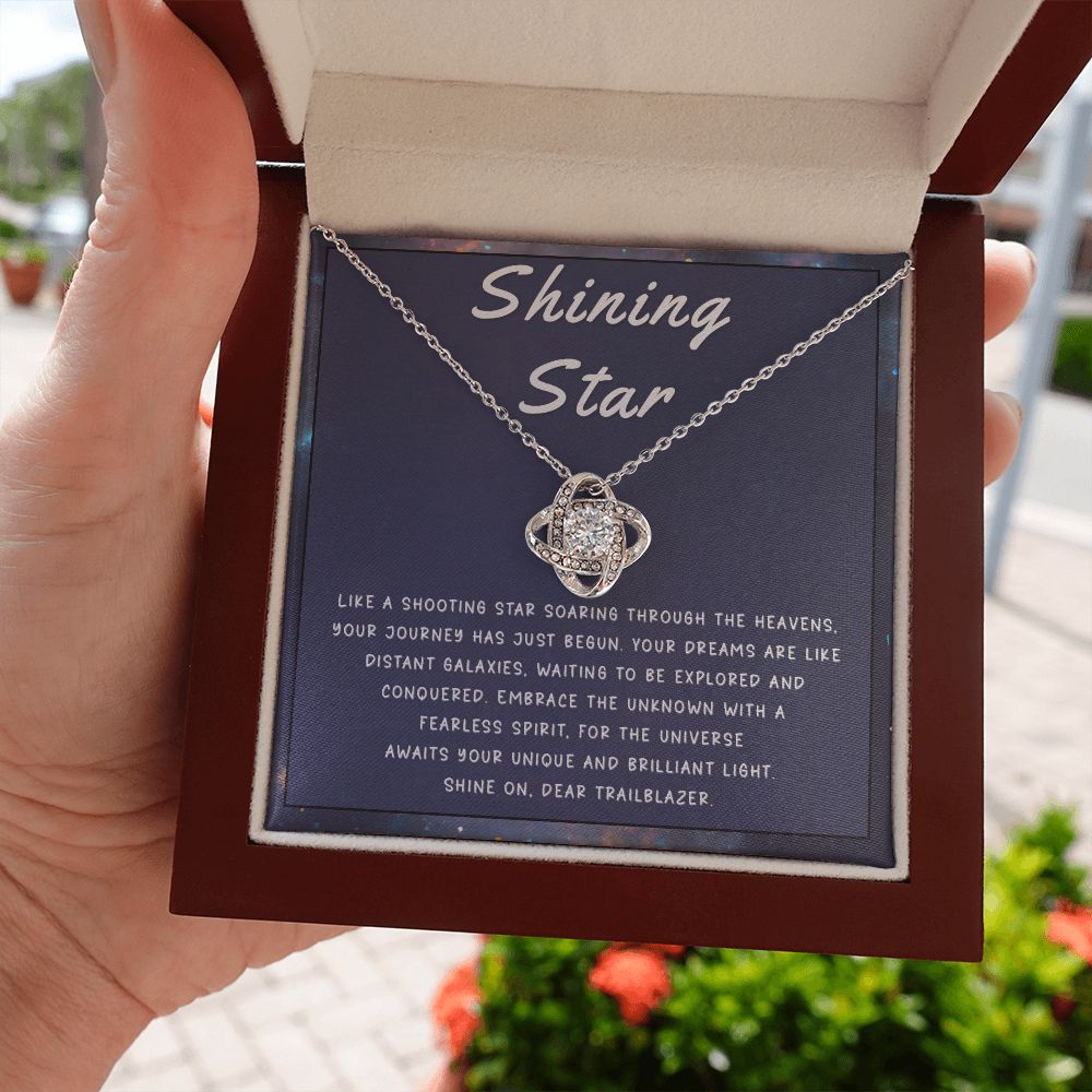 Encouragement Gift - Shining Star Love Knot Necklace