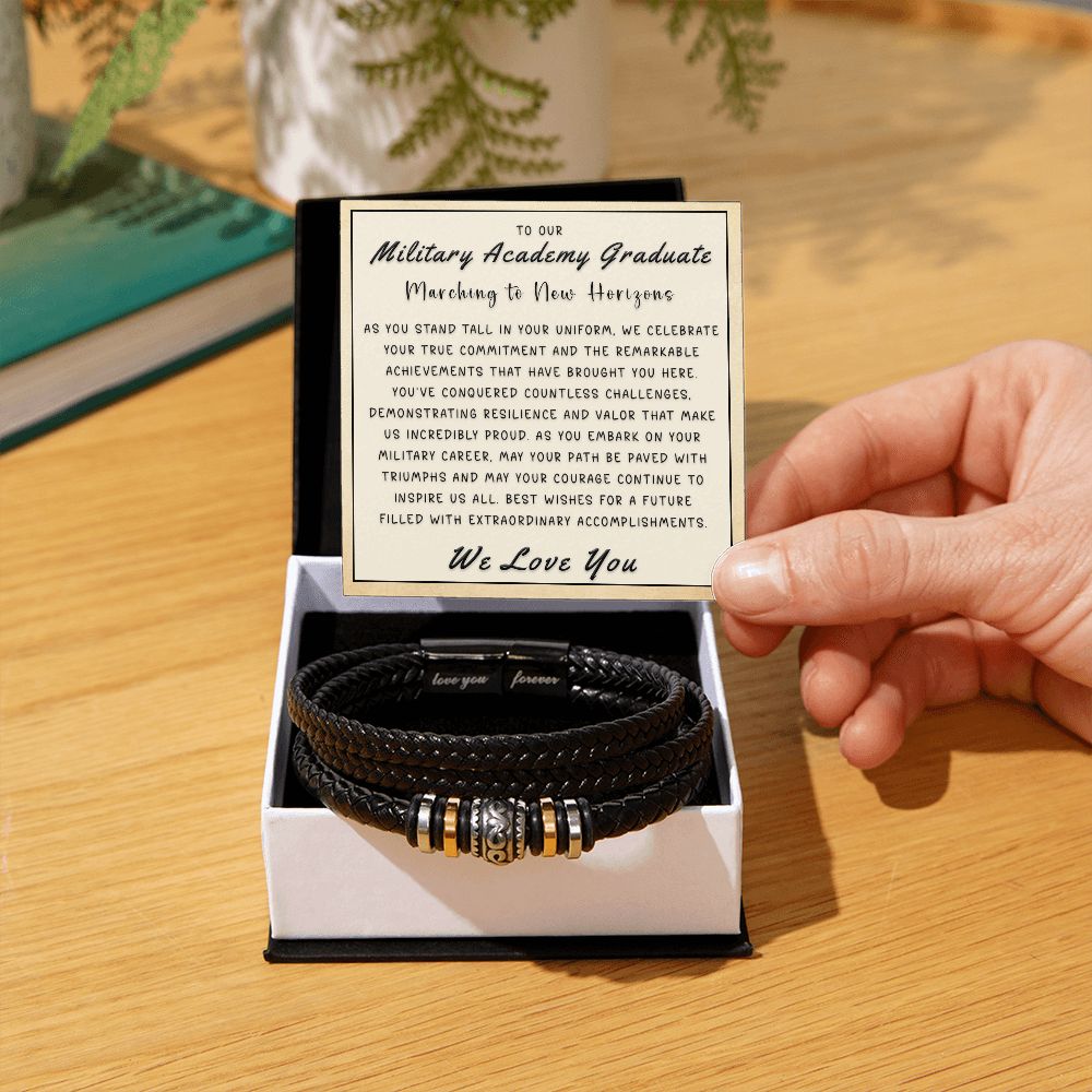 Gift for Military Academy Graduate From Us - New Horizons Love You Forever Bracelet