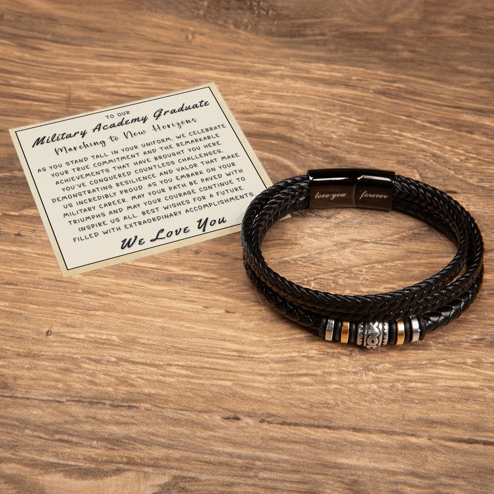 Gift for Military Academy Graduate From Us - New Horizons Love You Forever Bracelet