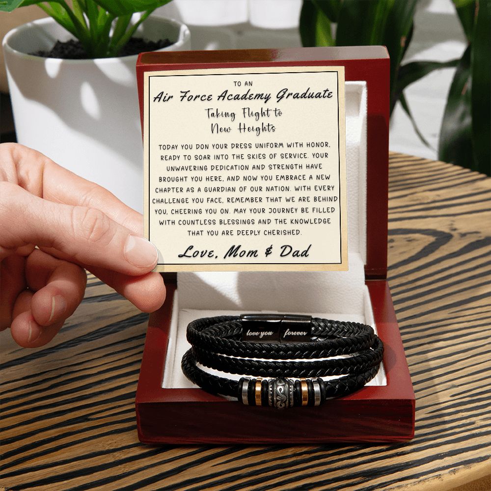 Gift for Son From Mom & Dad - Taking Flight Love You Forever Bracelet