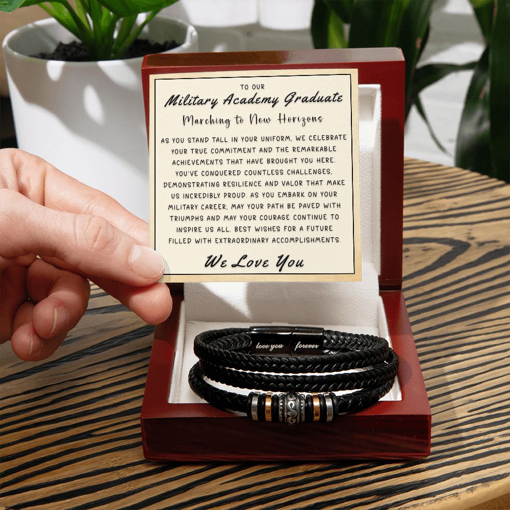 Gift for Military Academy Graduate From Us - New Horizons Love You Forever Bracelet