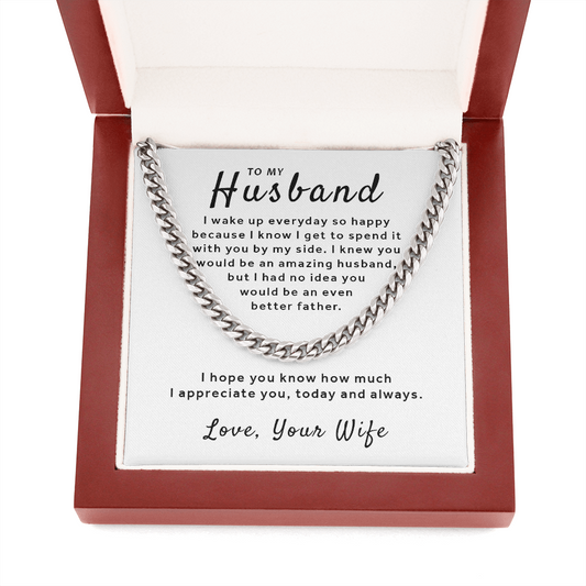 Gift For Husband From Wife - Have You By My Side Cuban Link Chain