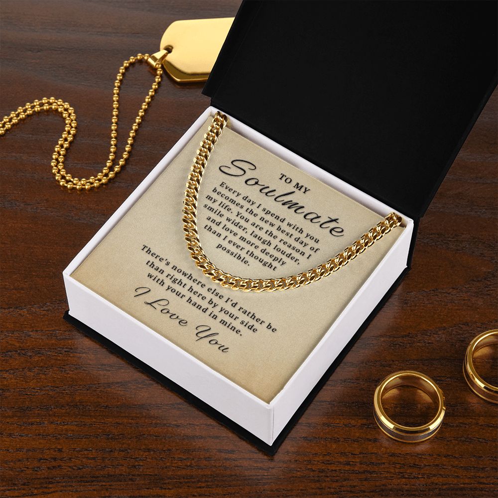 Gift for Soulmate - Best Day of Life Cuban Link Chain