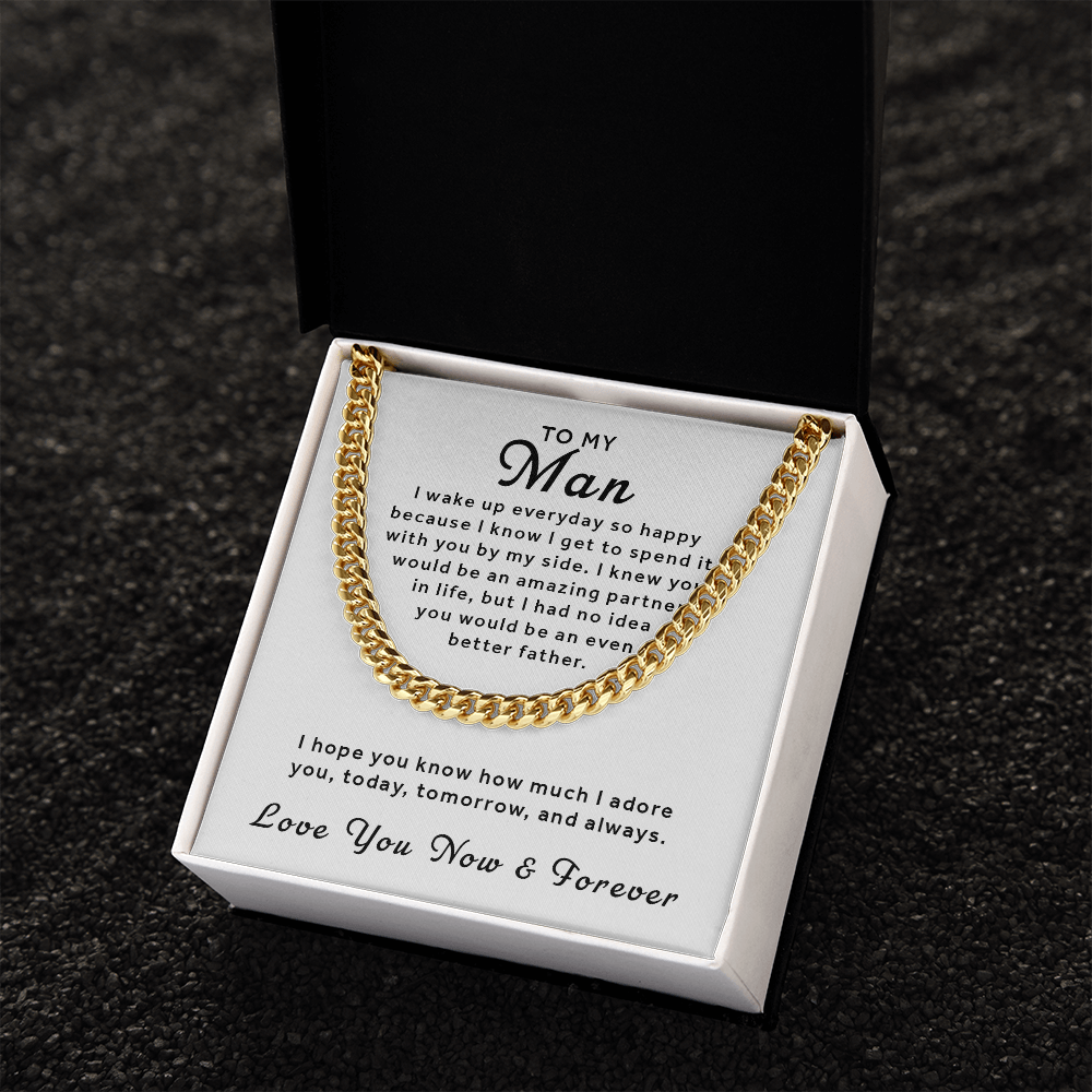 Gift For My Man - You By My Side Cuban Link Chain