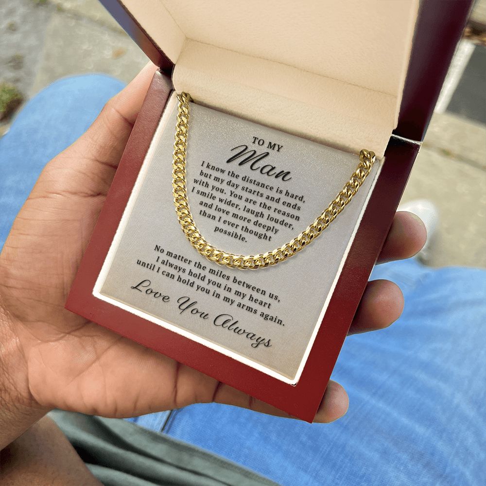 Gift for My Man - Miles Between Us Cuban Link Chain