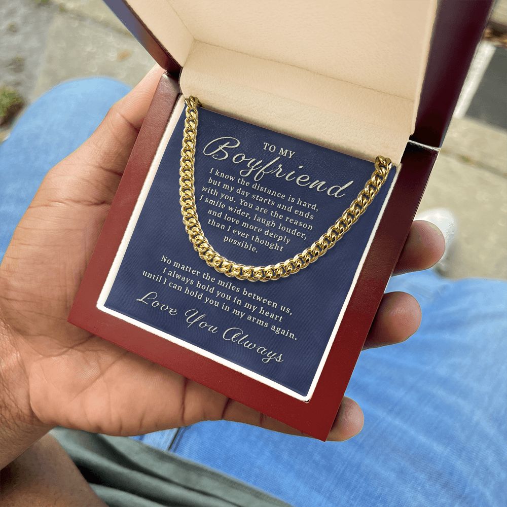 Gift for Boyfriend - Miles Between Us Cuban Link Chain