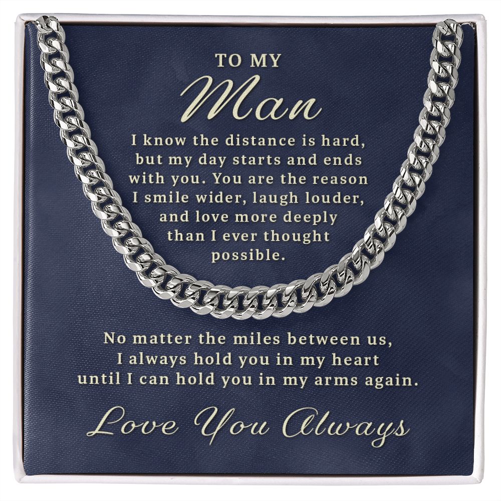 Gift for My Man - Miles Between Us Cuban Link Chain