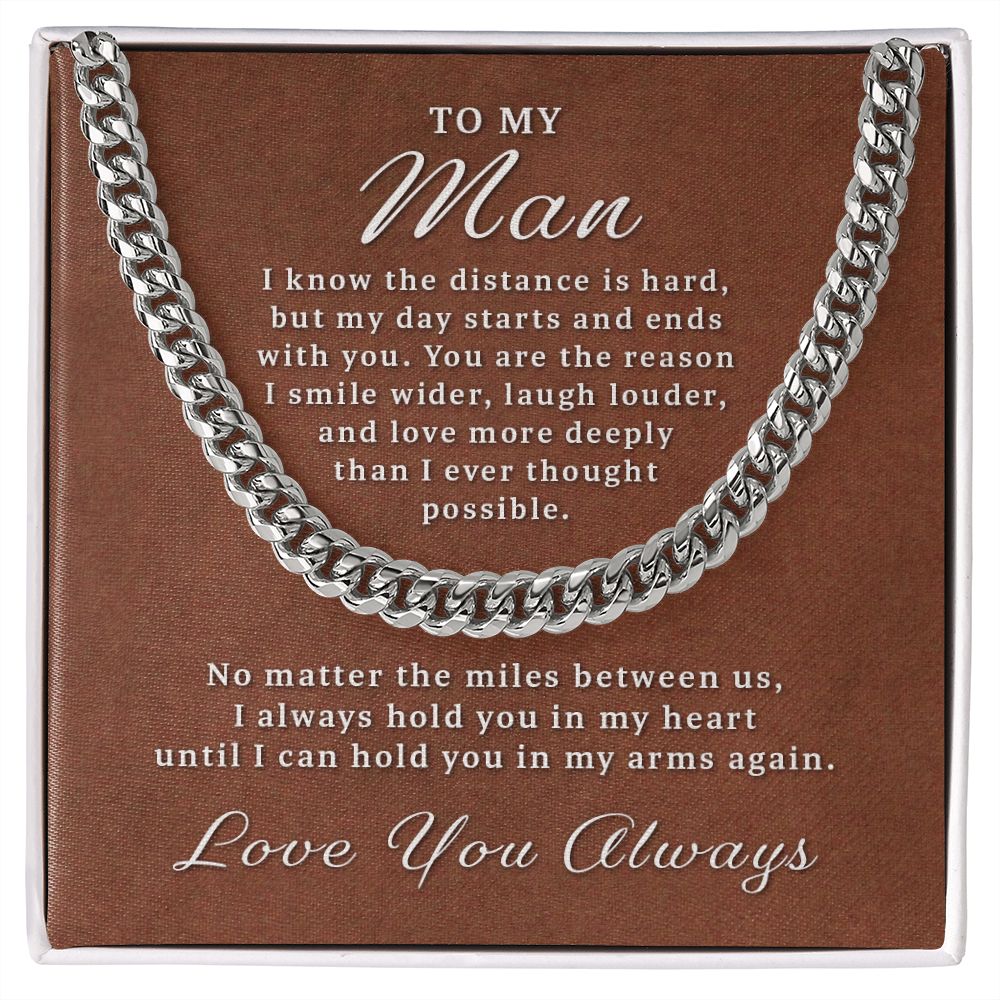 Gift for My Man - Miles Between Us Cuban Link Chain