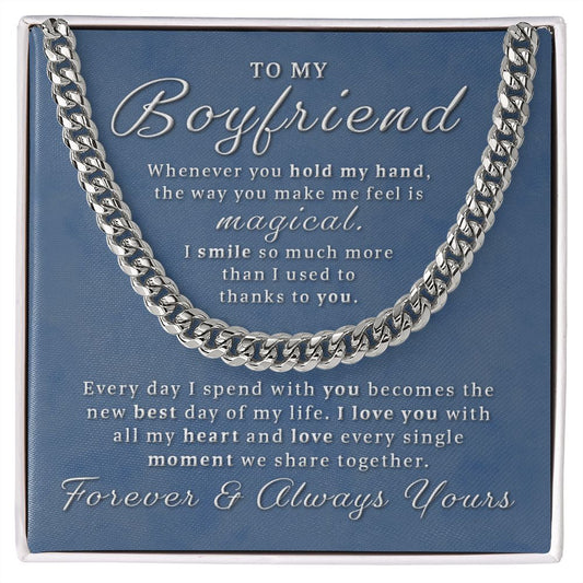 Gift For Boyfriend - Make Me Feel Magical Cuban Link Chain