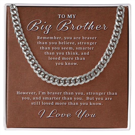 Gift for Brother - More Than You Know Cuban Link Chain