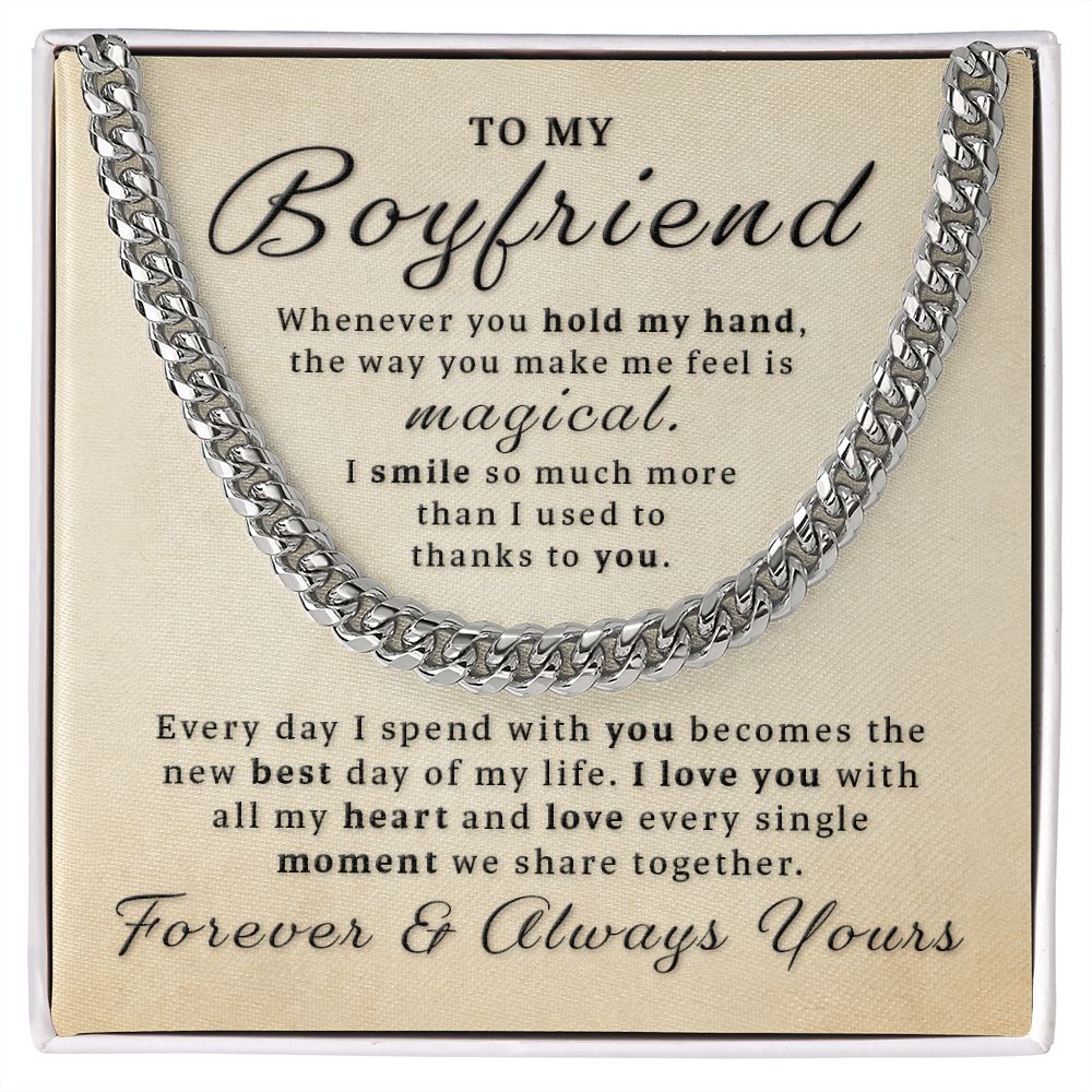 Gift For Boyfriend - Make Me Feel Magical Cuban Link Chain