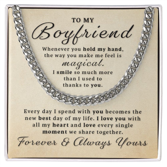 Gift For Boyfriend - Make Me Feel Magical Cuban Link Chain