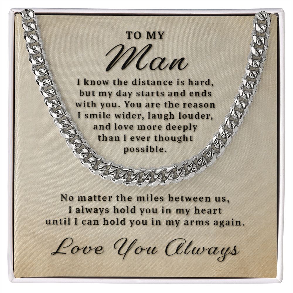 Gift for My Man - Miles Between Us Cuban Link Chain