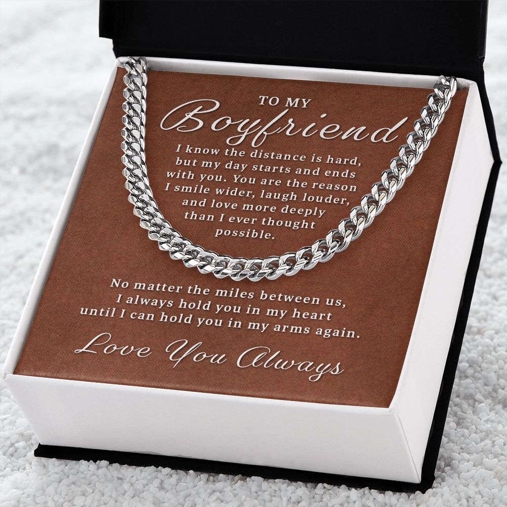 Gift for Boyfriend - Miles Between Us Cuban Link Chain