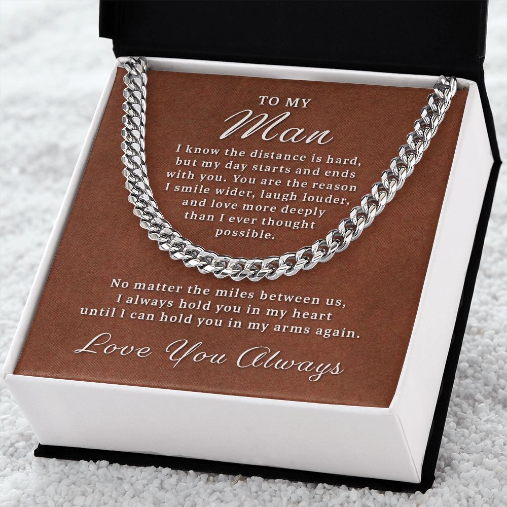 Gift for My Man - Miles Between Us Cuban Link Chain