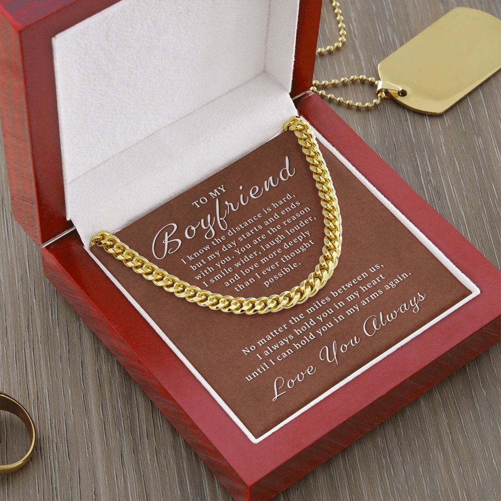 Gift for Boyfriend - Miles Between Us Cuban Link Chain