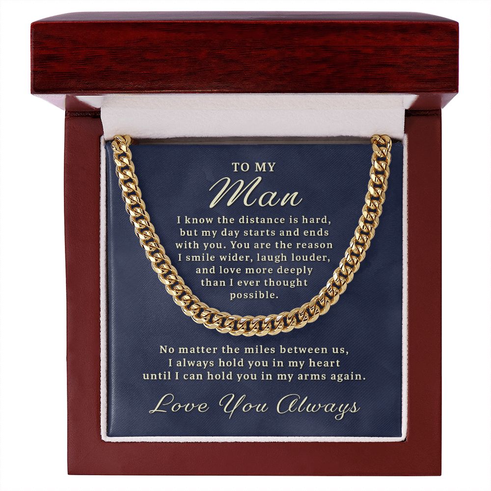 Gift for My Man - Miles Between Us Cuban Link Chain